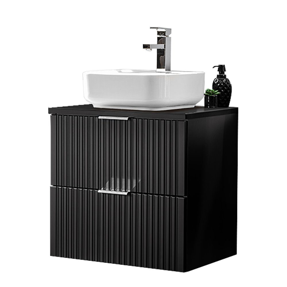 Lomadox Waschtisch ADELAIDE-56-BLACK, schwarz 60,6/73,2/46,5 cm günstig online kaufen