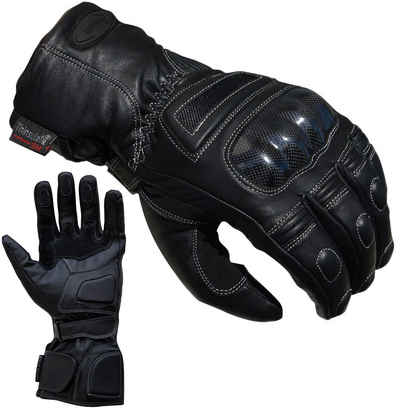 PROANTI Motorradhandschuhe speziell für Regenwetter und den Winter geeignet, aus Leder