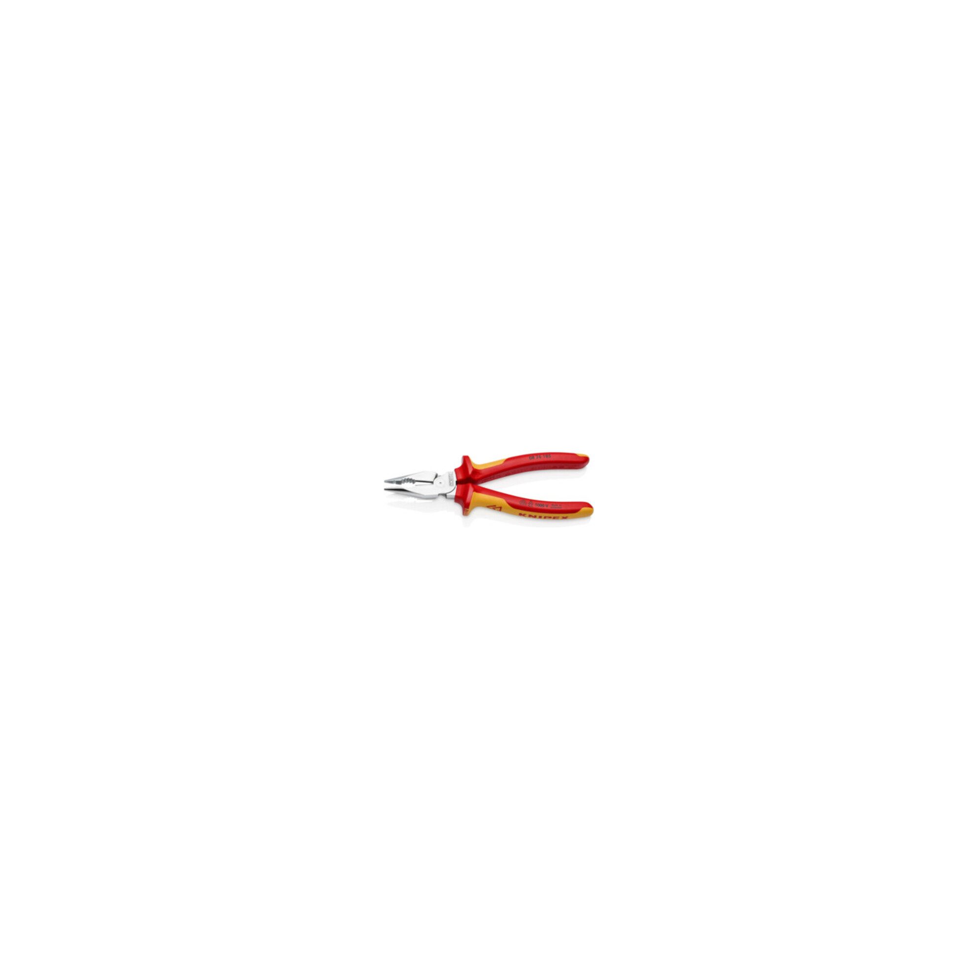 Knipex Kombizange KNIPEX 08 26 185 Spitz-Kombizange isoliert mit Mehrkomponenten-Hüllen