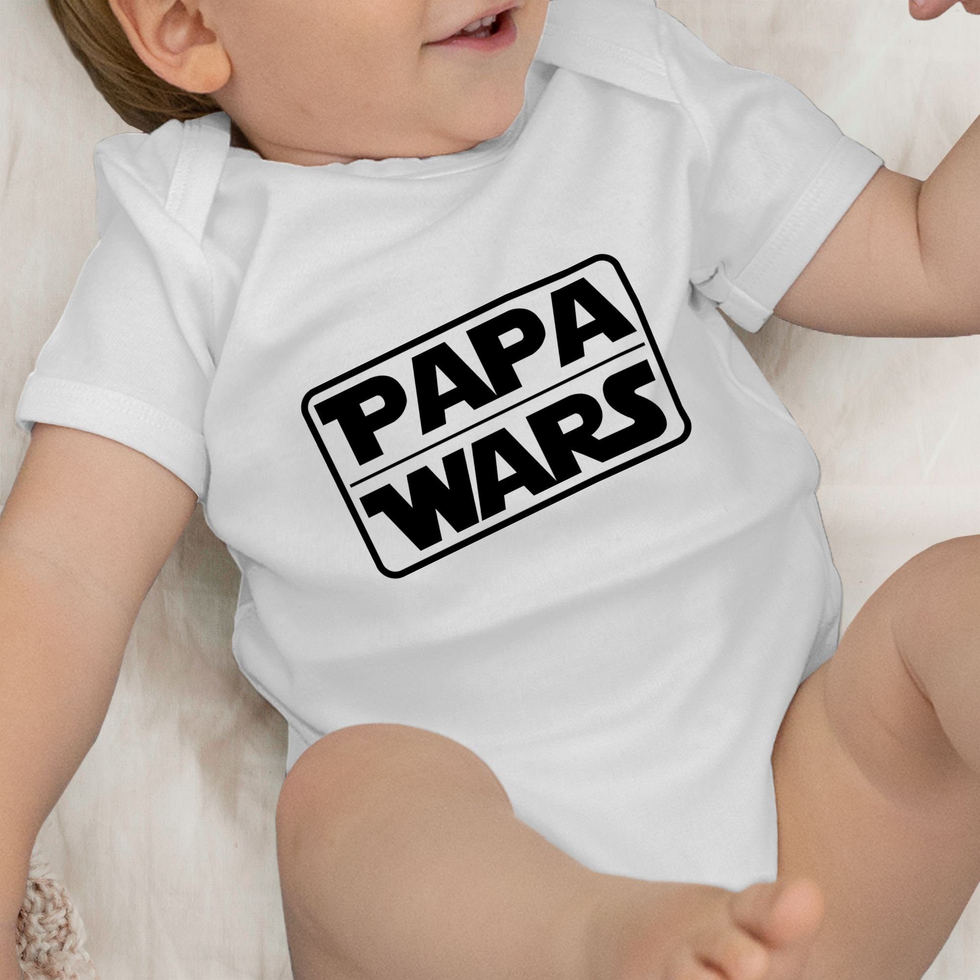 Shirtracer Baby Sprüche Wars Papa 2 Weiß Shirtbody