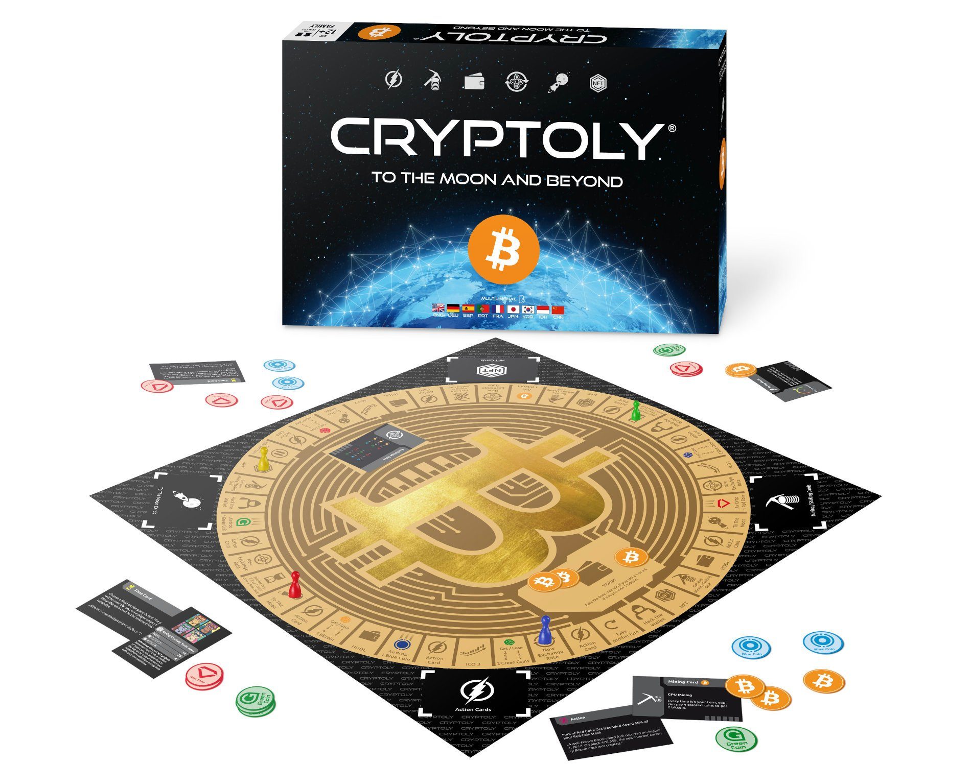 Gomazing Spiel, CRYPTOLY To And Bitcoin Das Beyond The mehrsprachige Moon Brettspiel