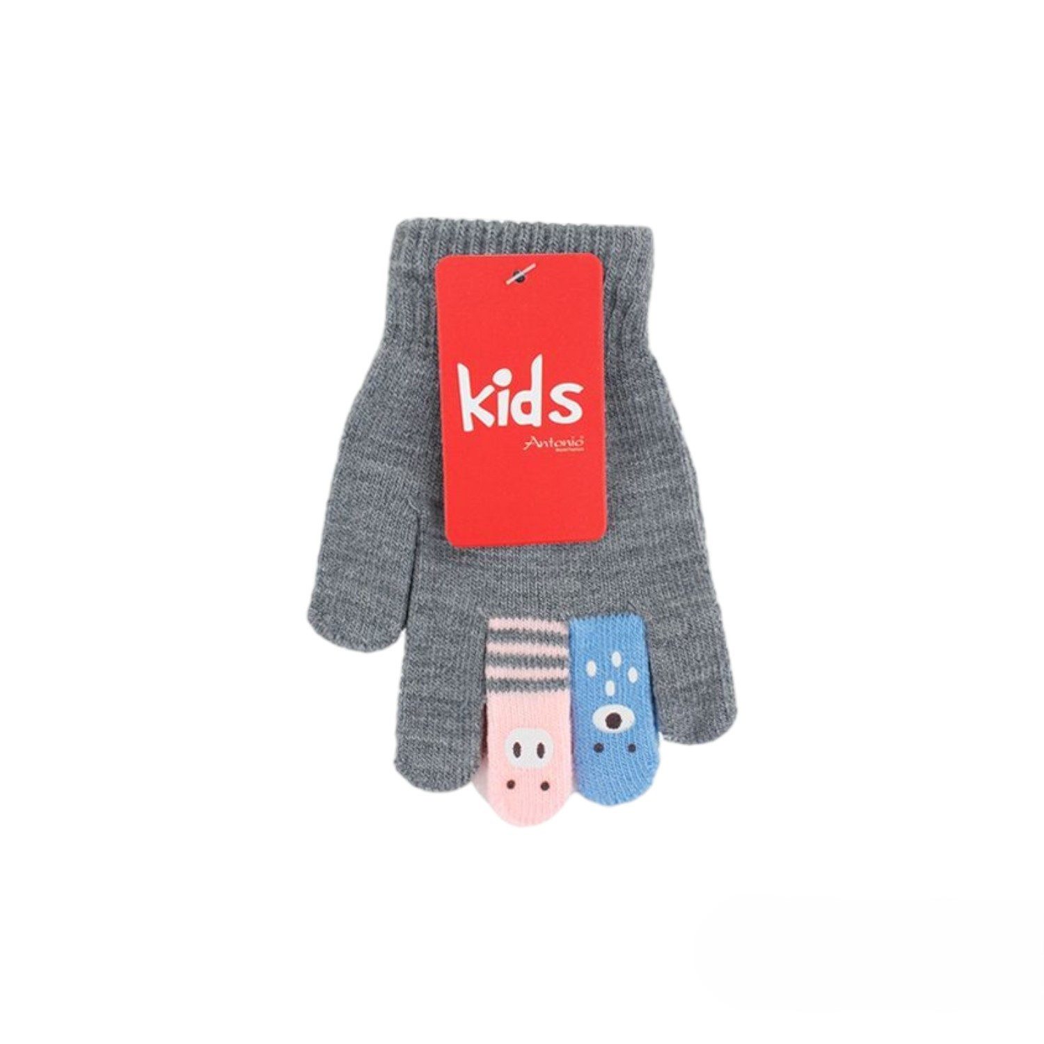 Antonio Strickhandschuhe Kinder Winter Перчатки » Kinderhandschuhe mit Tier Fingern (1 Paar, 2-St., 1 Paar) » Fingerhandschuhe » teilweise mit Teddyfutter