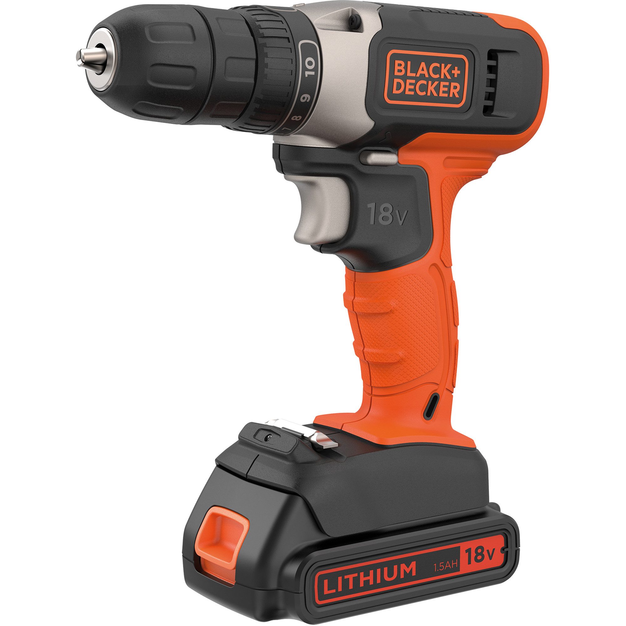 Black + Decker Bohrmaschine BLACK+DECKER Akku-Bohrschrauber BCD001C1, 18Volt