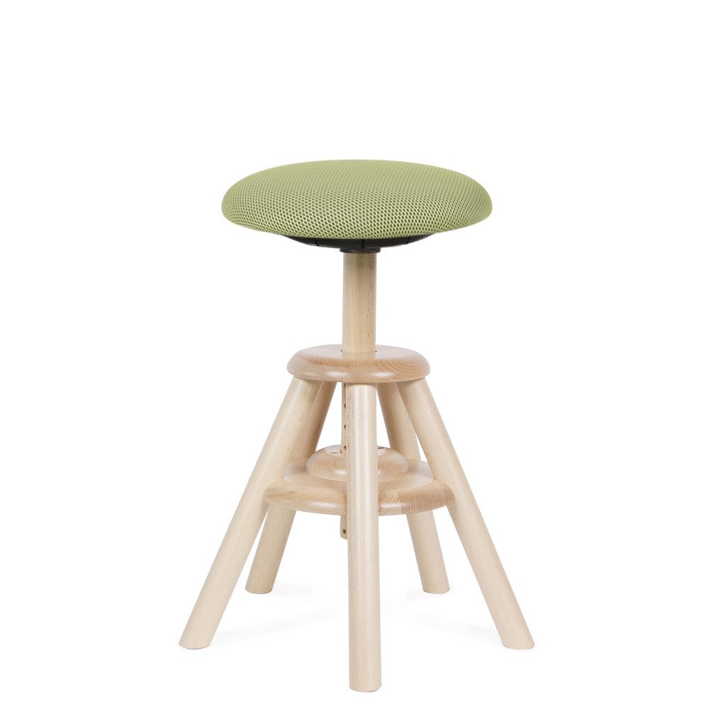 Balimo Sitzhocker BALIMO® WOOD Sitztrainer - Bewegungshocker - Sitztrainer, frei bewegliches 360° Punktgelenk