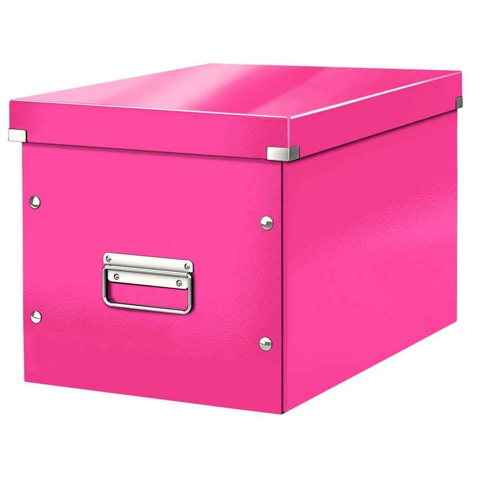 Aufbewahrungsbox 1 Aufbewahrungsbox CLICK & STORE WOW CUBE groß pink