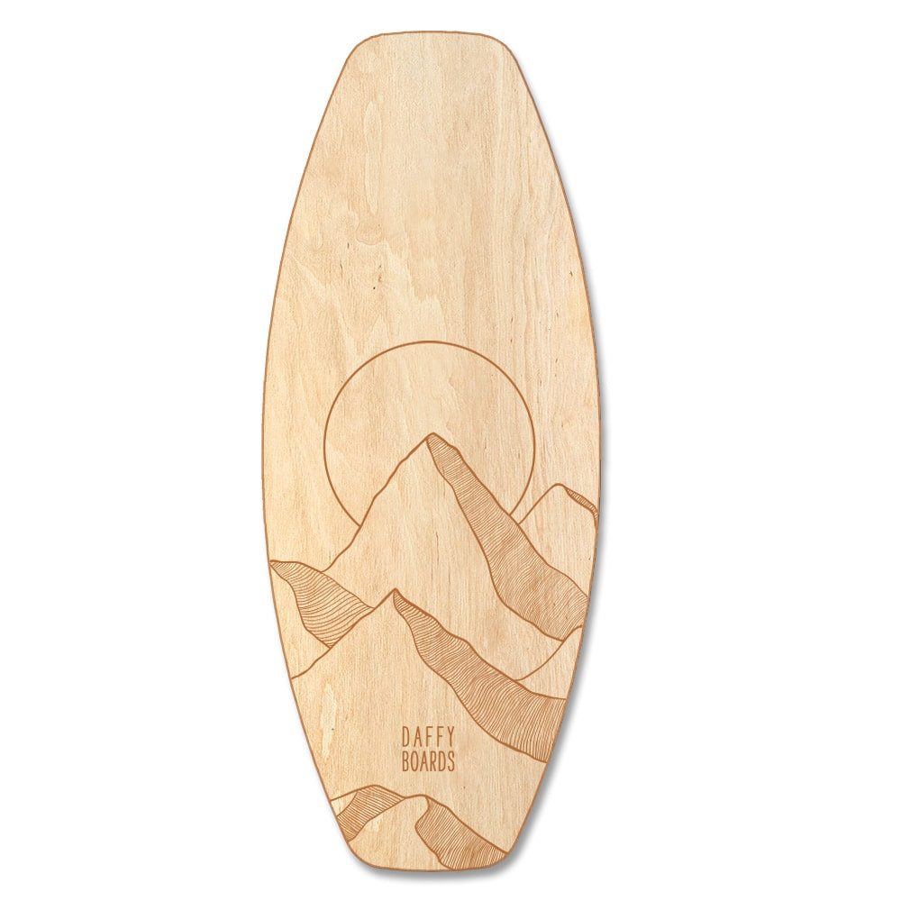 Daffy Boards Balanceboard Allrounder Set mit Korkrolle - Design: Sundowner