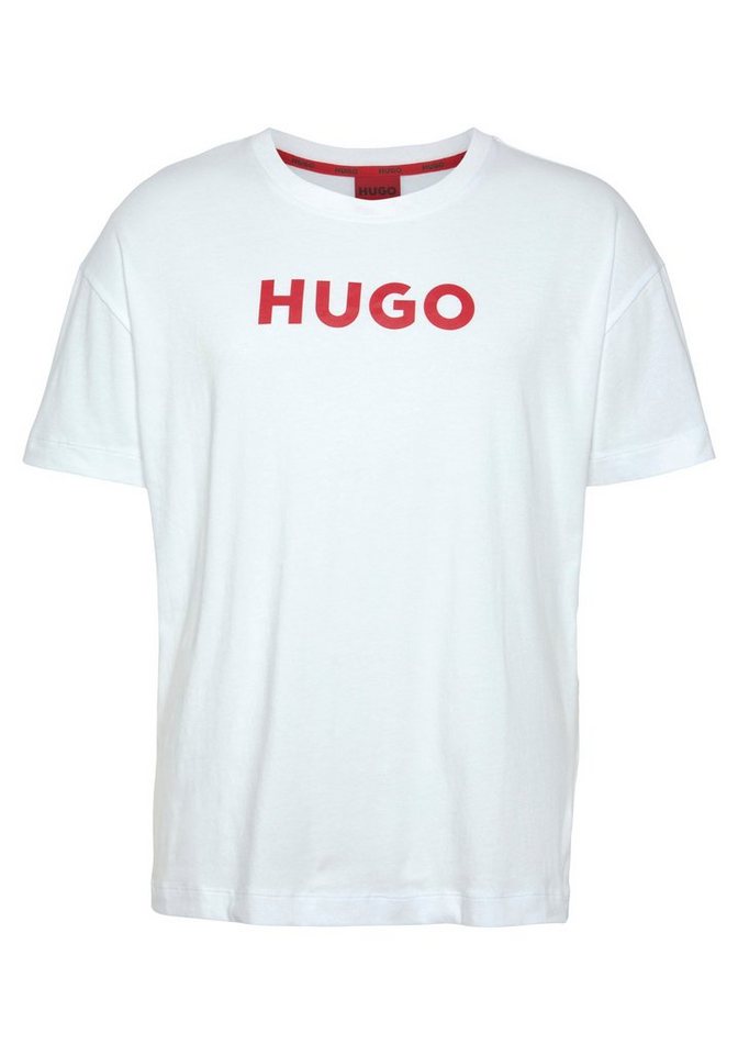 HUGO T-Shirt Hero T-Shirt mit kontrastfarbenem HUGO-Schriftzug auf der Brust