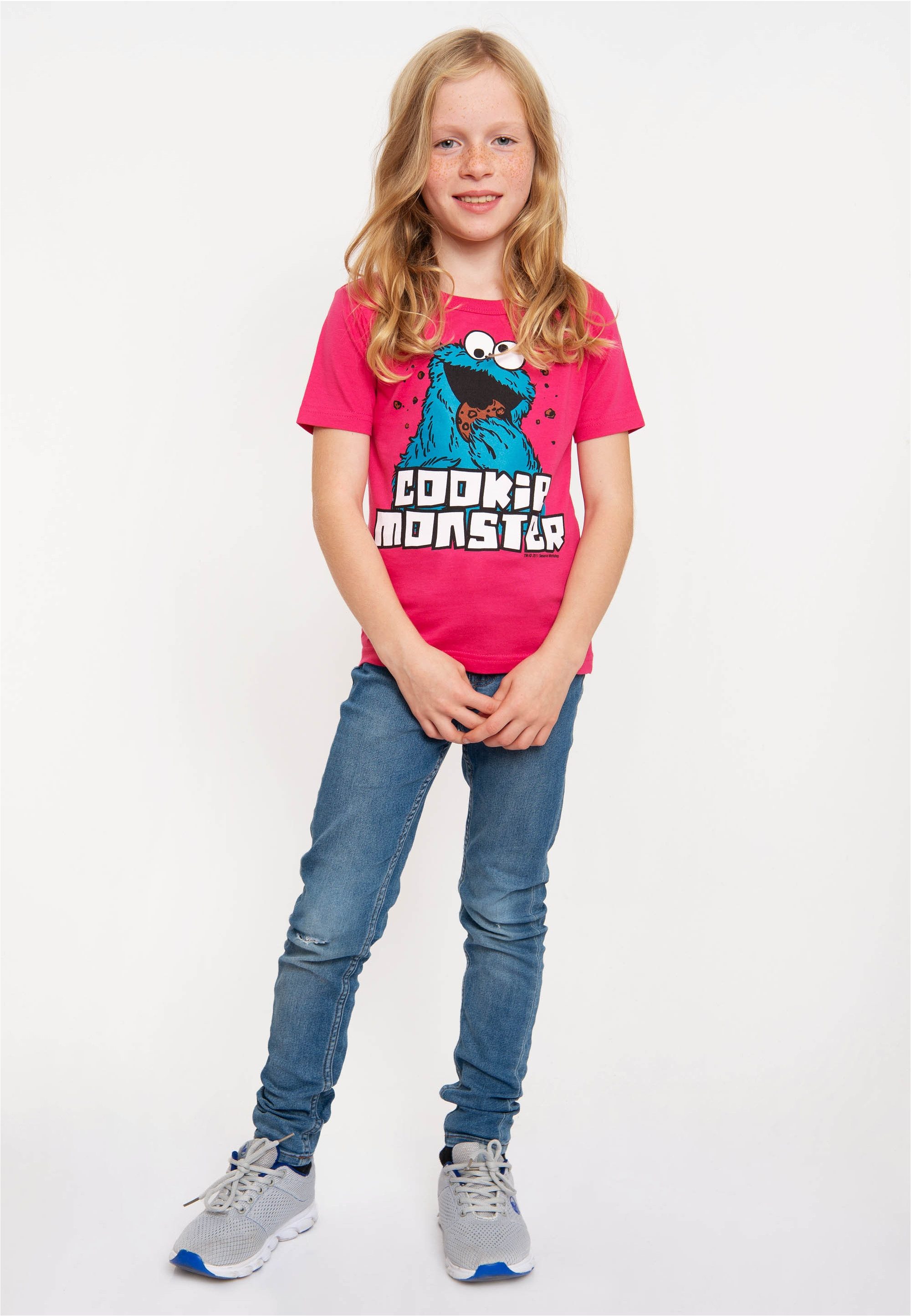 LOGOSHIRT T-Shirt Sesamstraße - Krümelmonster mit coolem Frontprint