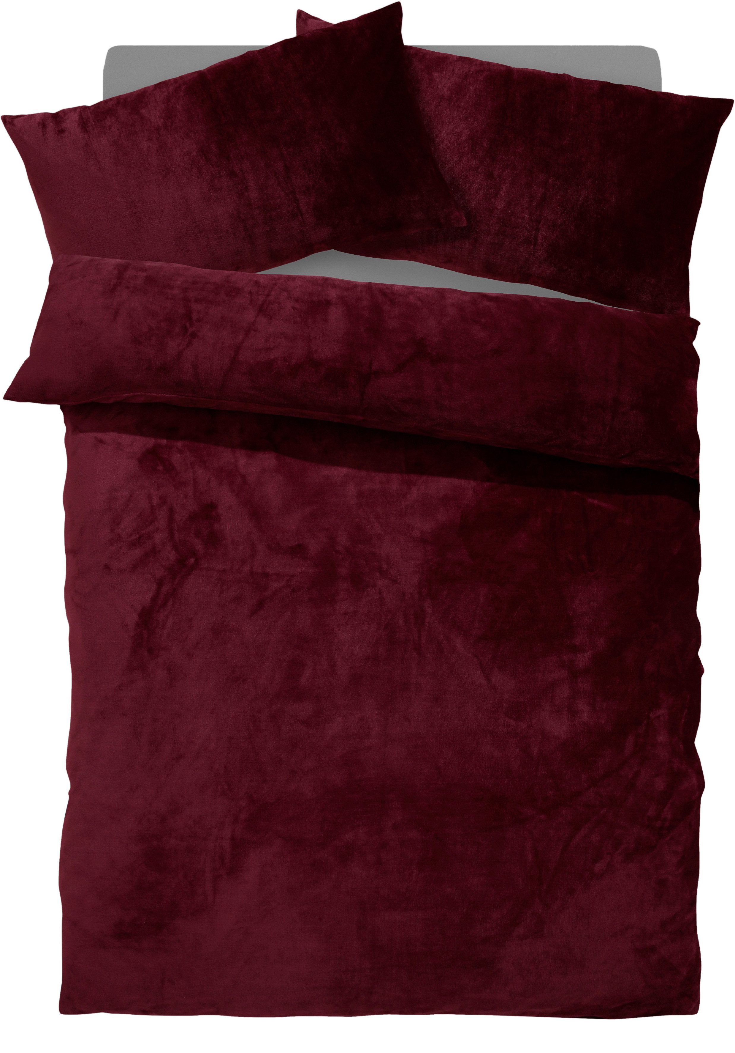 my home Bettwäsche Desner3, Microfaser, 2 teilig, Bettwäsche mit Reißverschluss, Cashmere-Touch, kuschelig & weich