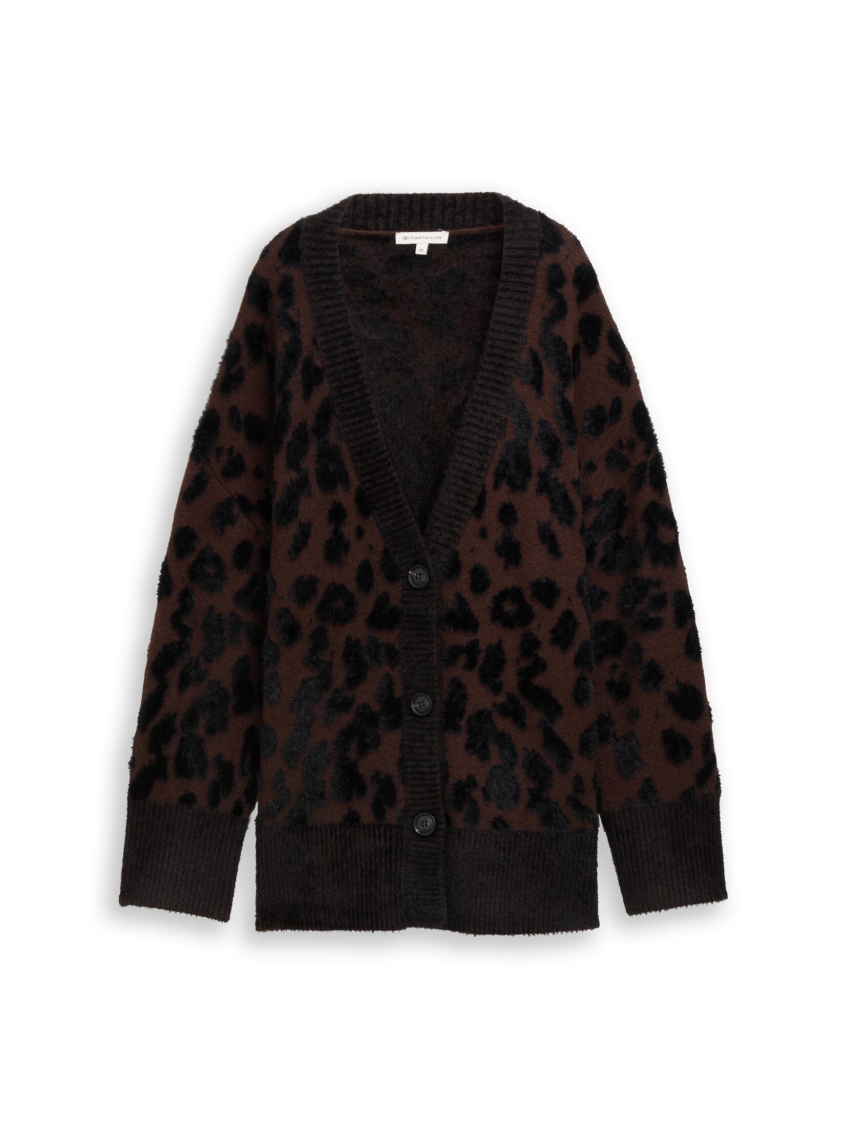 TOM TAILOR Cardigan Pullover & Strickjacken Oversize Cardigan mit Leo-Muster