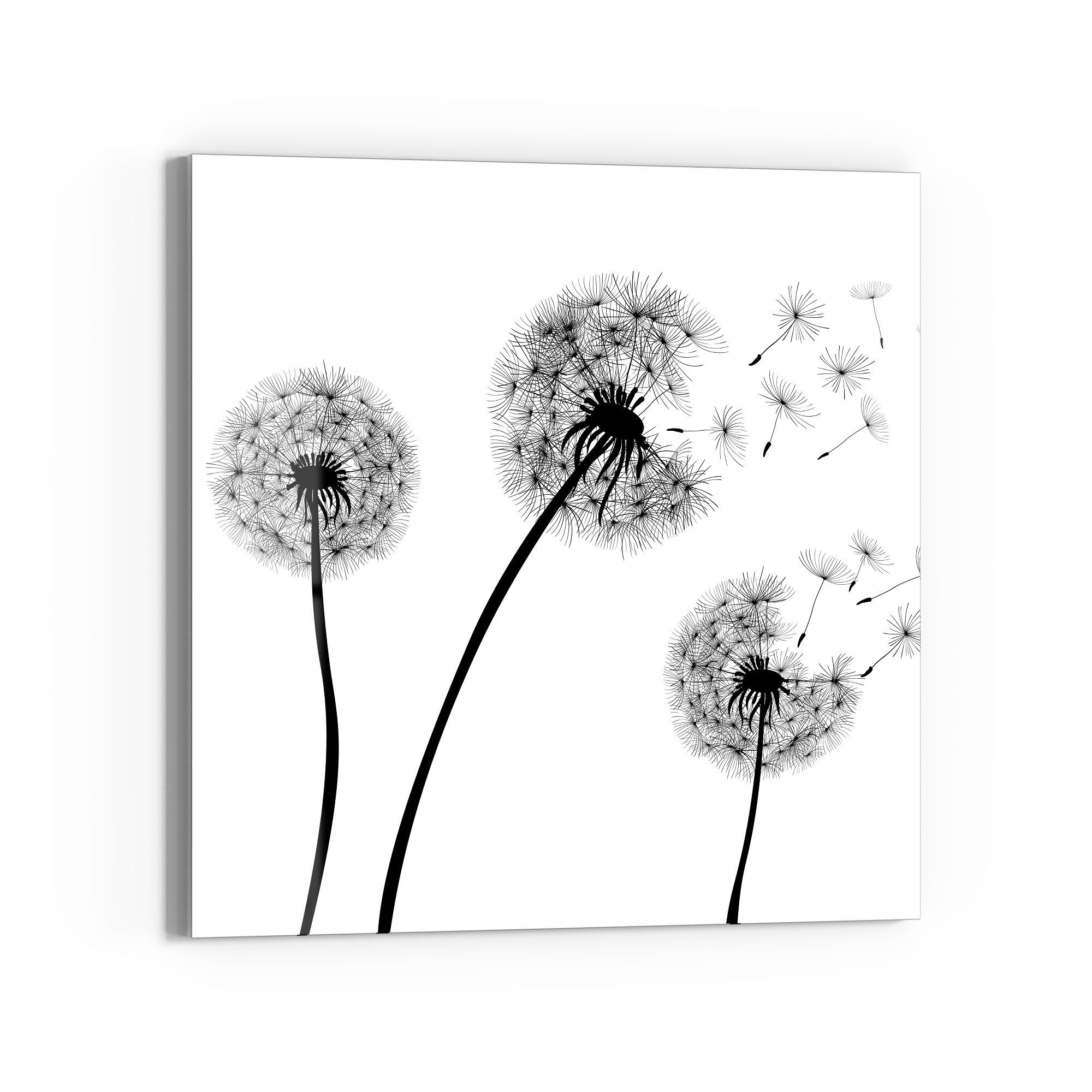 DEQORI Magnettafel 'Schwarze Pusteblumen', Whiteboard Pinnwand beschreibbar. Reduzierter Preis € 37,90. Unverbindliche Preisempfehlung € 44,00