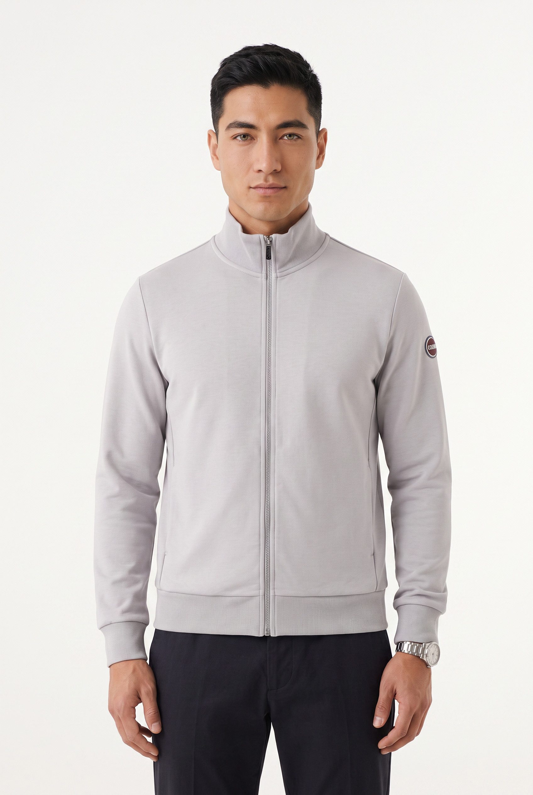 Colmar Sweatjacke MENS SWEATJACKET mit geripptem Stehkragen, aus Baumwolle, Regular Fit