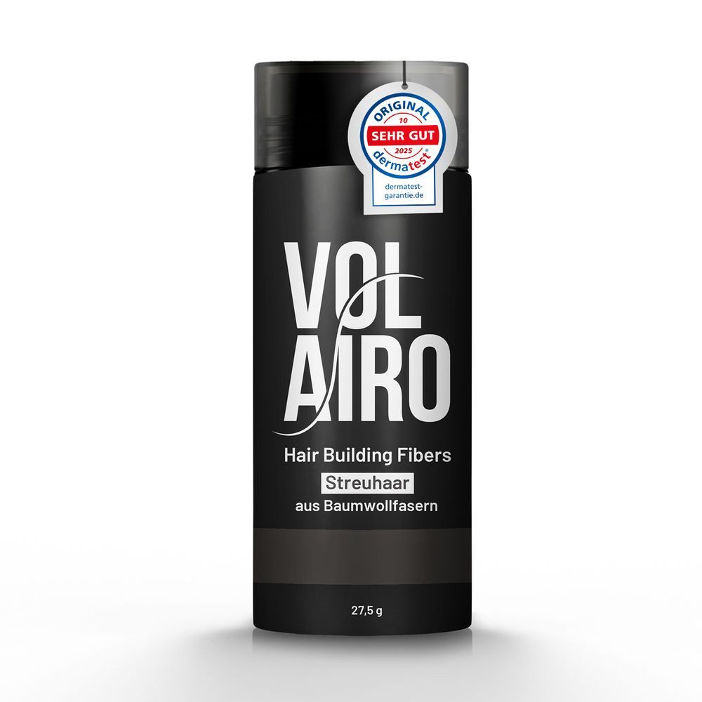 Volairo Haarpuder Streuhaar Haarverdichter – Sofort dichteres Haar, natürliche Wirkung, für Männer & Frauen, für Ansatz & Haarlinie & für dünner werdendes Haar, große Farbauswahl
