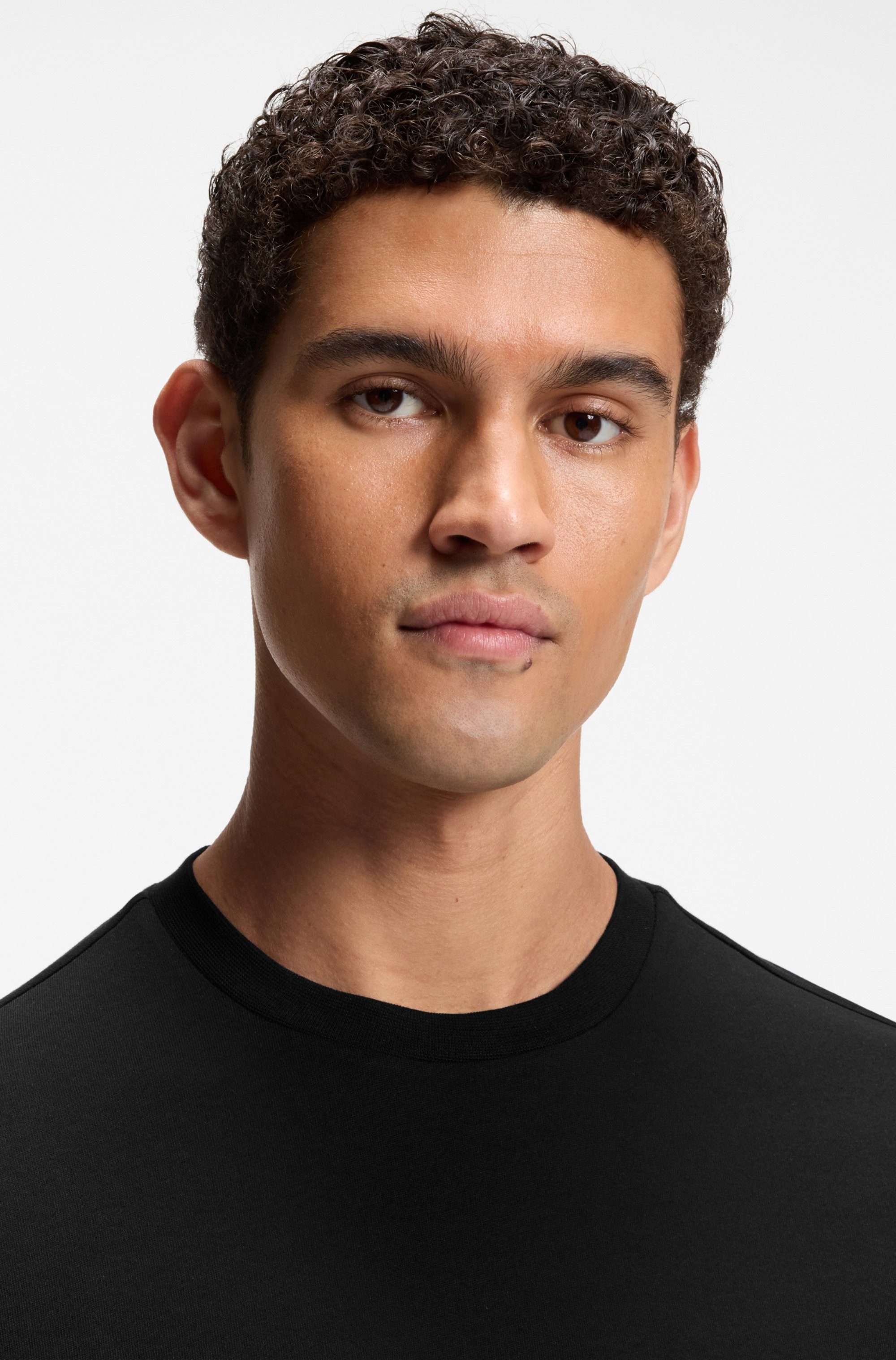 BOSS GREEN T-Shirt TS Structure 100% Cotton, Regular Fit, Rundhalsausschnitt