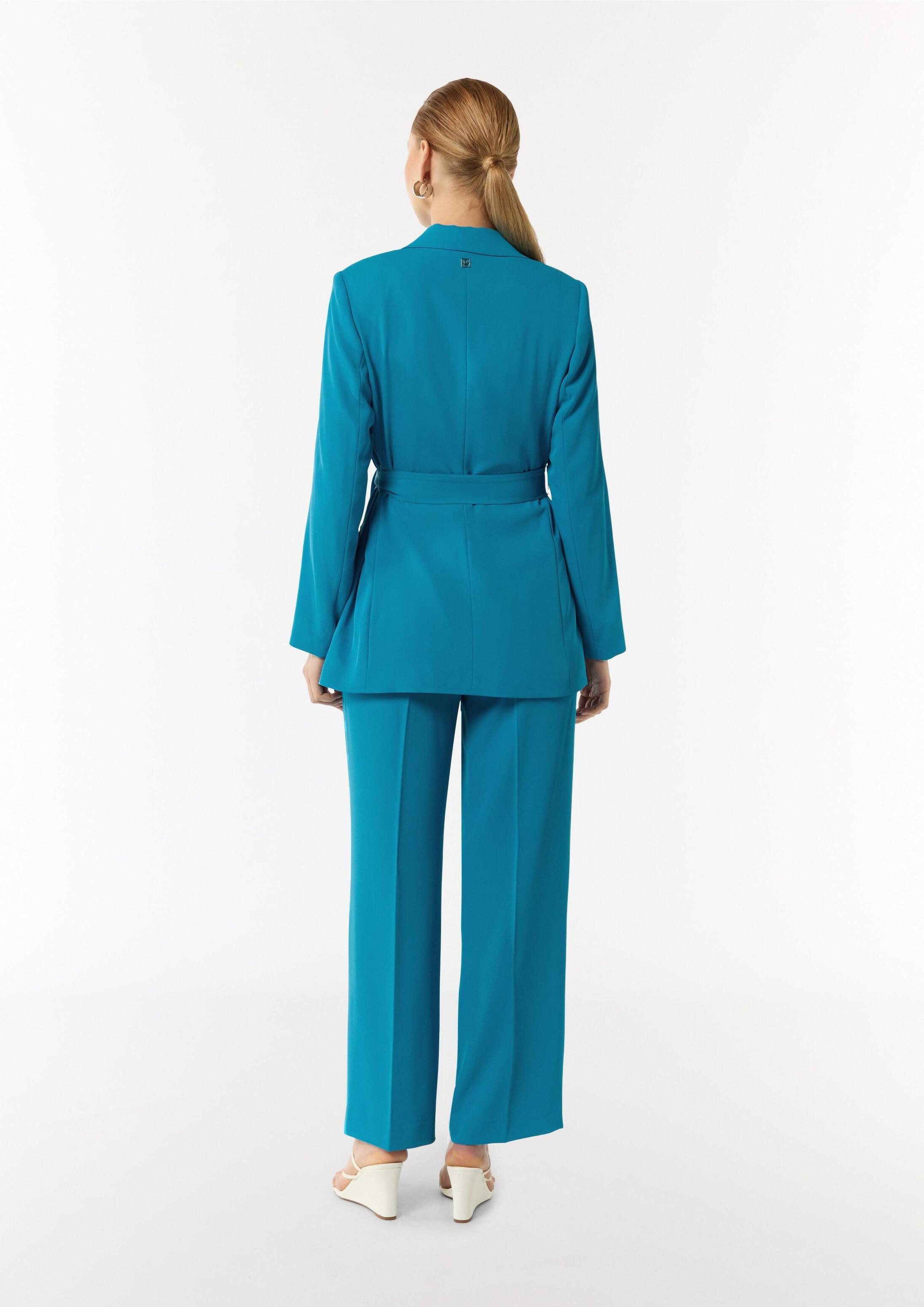comma Jackenblazer Indoor-Blazer Fließender Longblazer mit Bindegürtel