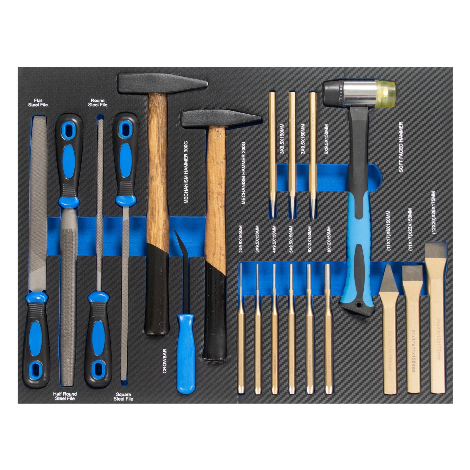 TRUTZHOLM Werkzeugset Profi Werkstattwagen Einlage Hammer,Feilen,Meißel,Kör günstig online kaufen