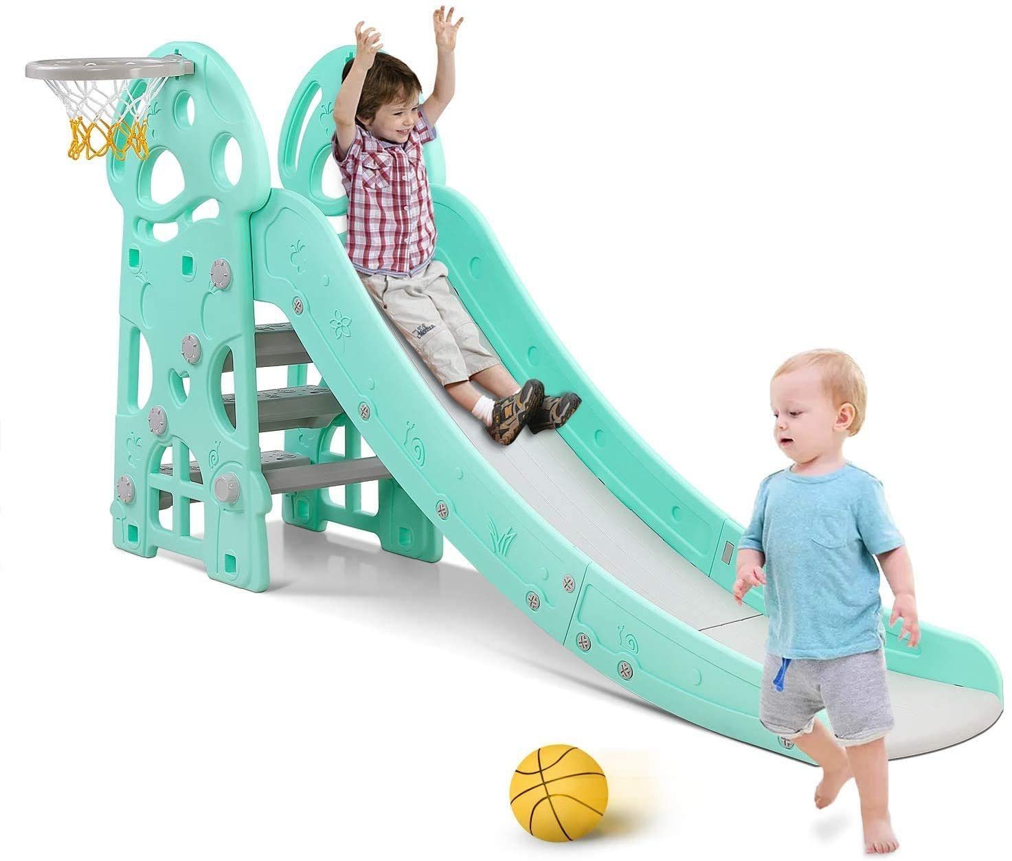 Bamny Rutsche »Rutsche Kinder Faltbar, Kinderrutsche mit Basketballkorb,  160 cm Fun-Slide mit Armlehnen Verdickte