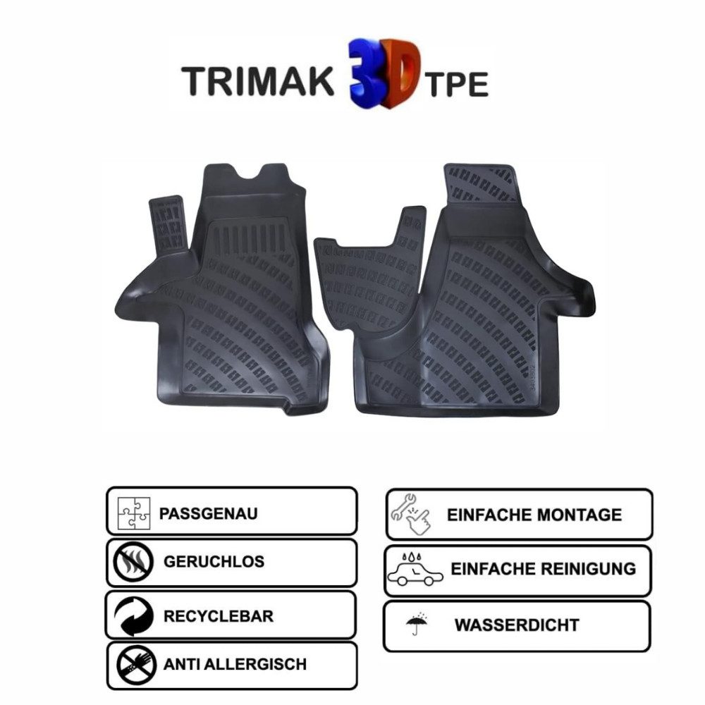 Auto Fußmatten Set 3D Gummimatten Set Für VW Sharan II - Fußmatten & Kofferraumwanne Vw Sharan 7n
