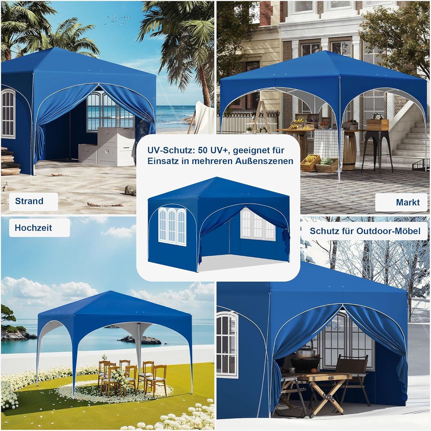 EUGAD Pavillon, mit 4 Seitenteilen, Pop-Up günstig online kaufen