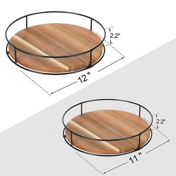 Rnemitery Gewürzkarussell Drehteller-Organizer für Schrank, Speisekammer, (1-tlg), Schrank rotierende Massivholzpalette