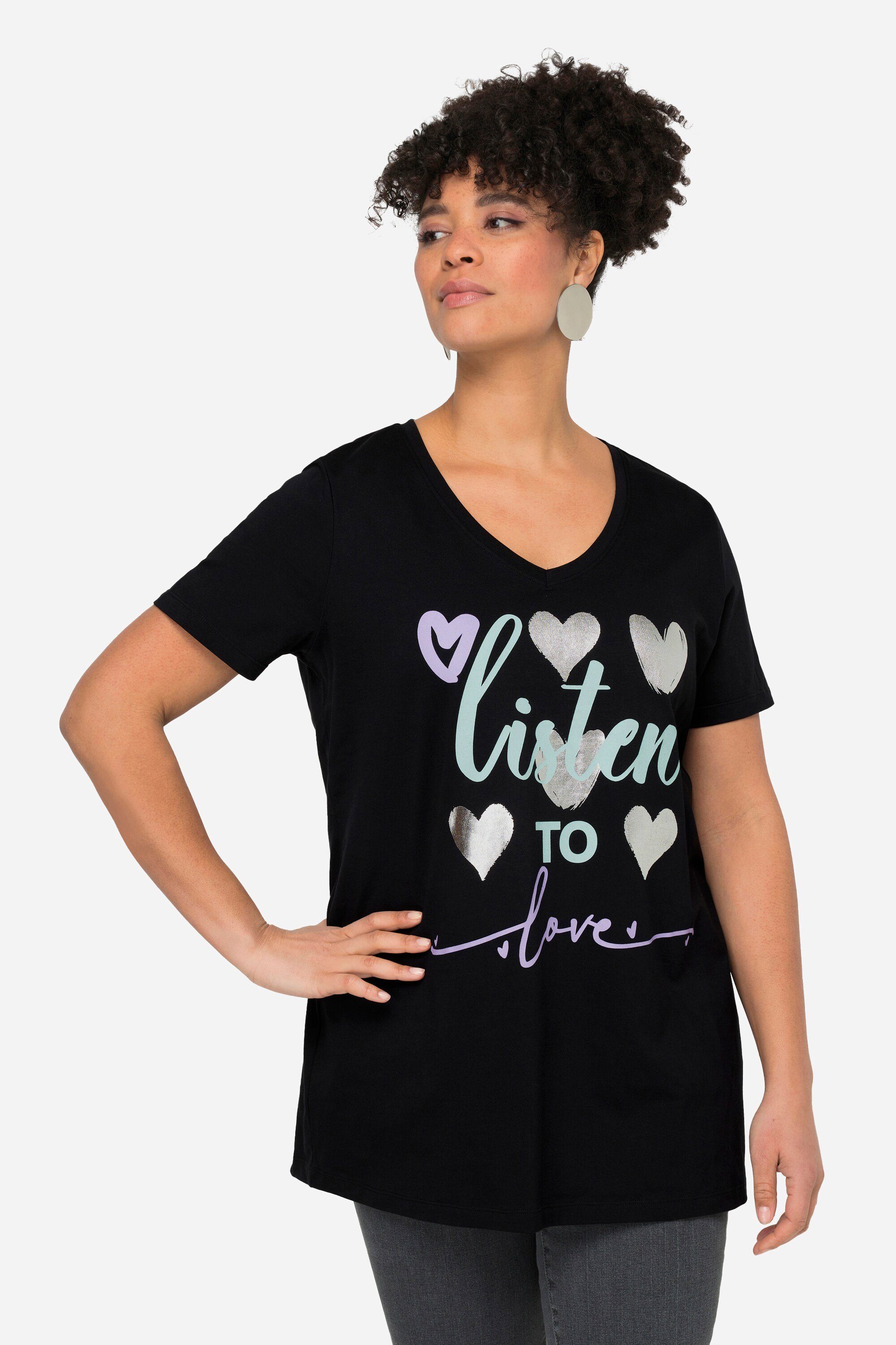 MIAMODA T-Shirt T-Shirt Straight Fit Herz-Druck günstig online kaufen