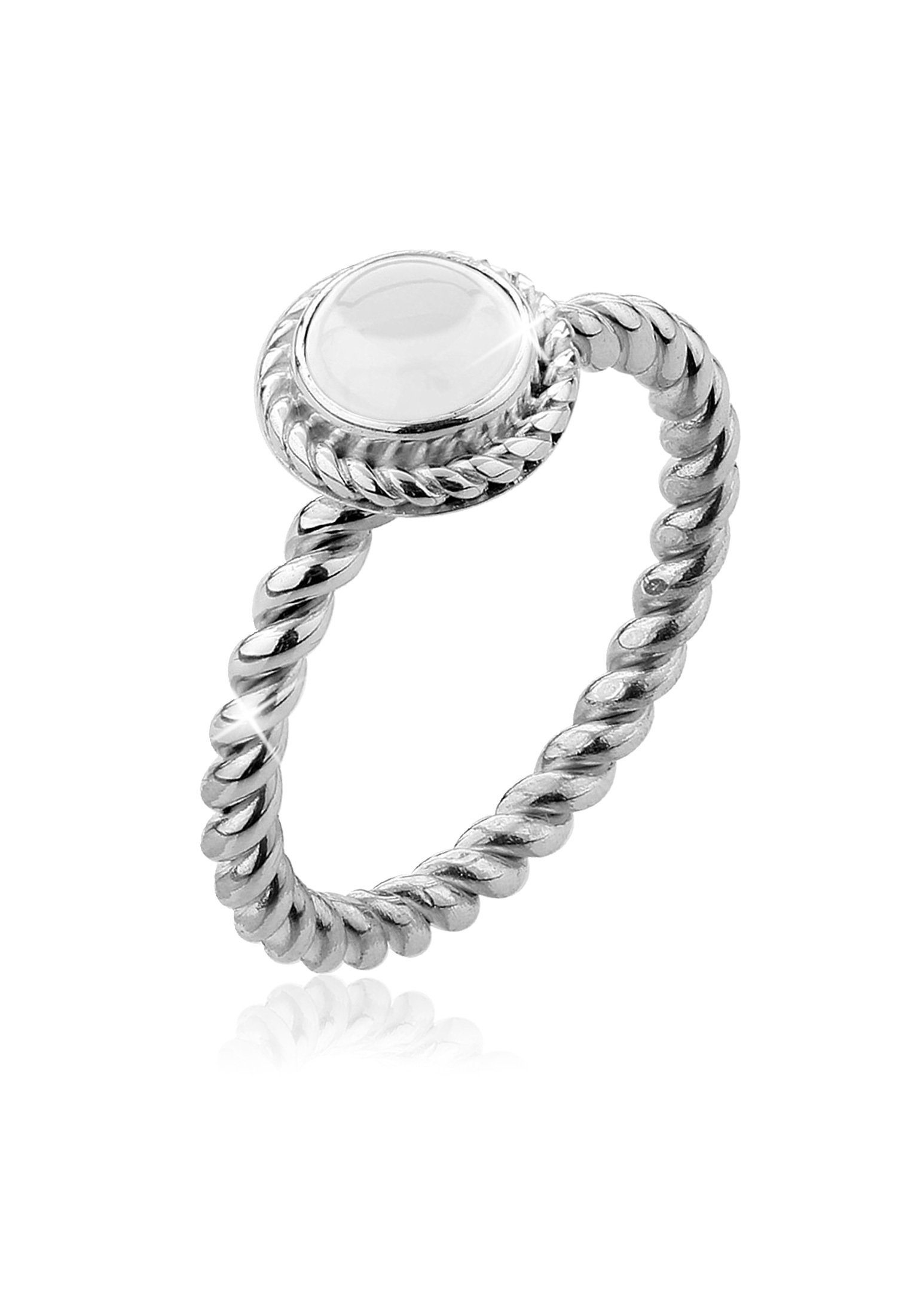 Nenalina Fingerring Bergkristall Geburtsstein April Trend günstig online kaufen