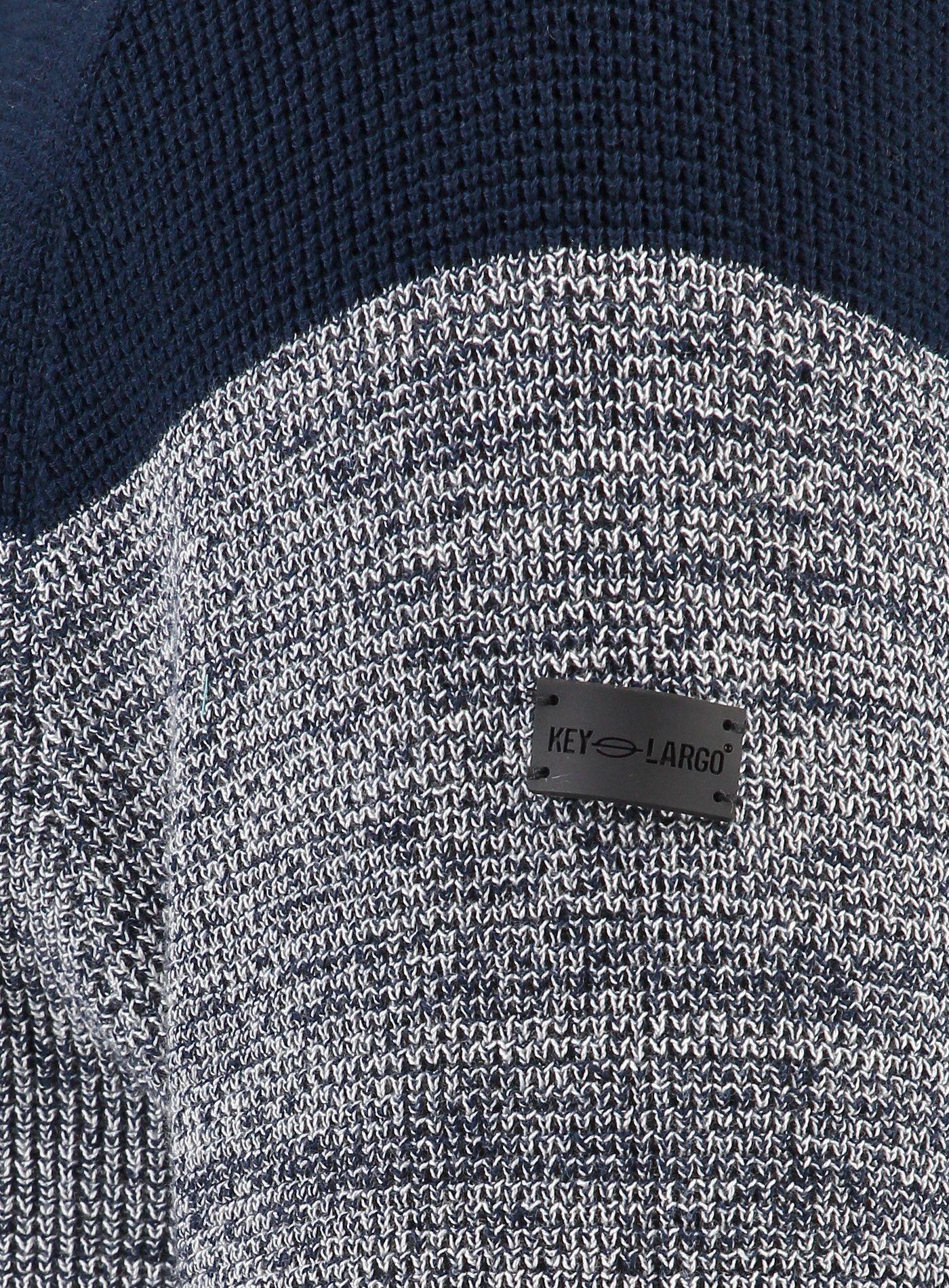 breiten mit Largo schwarz-weiß Streifen Kapuzensweatshirt Key