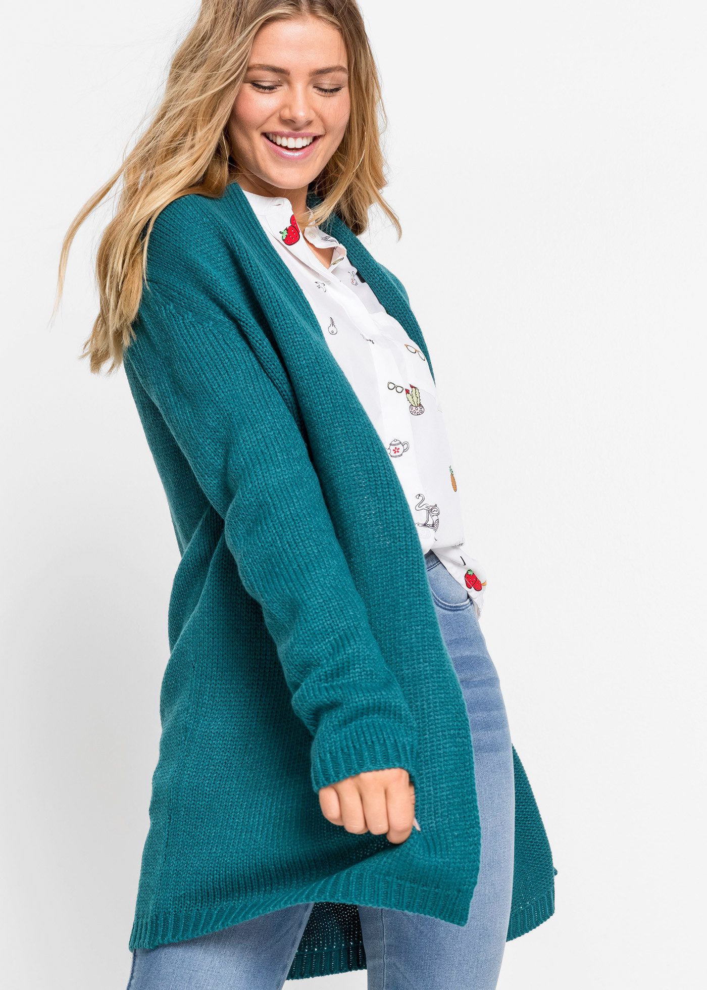 bonprix Longstrickjacke günstig online kaufen