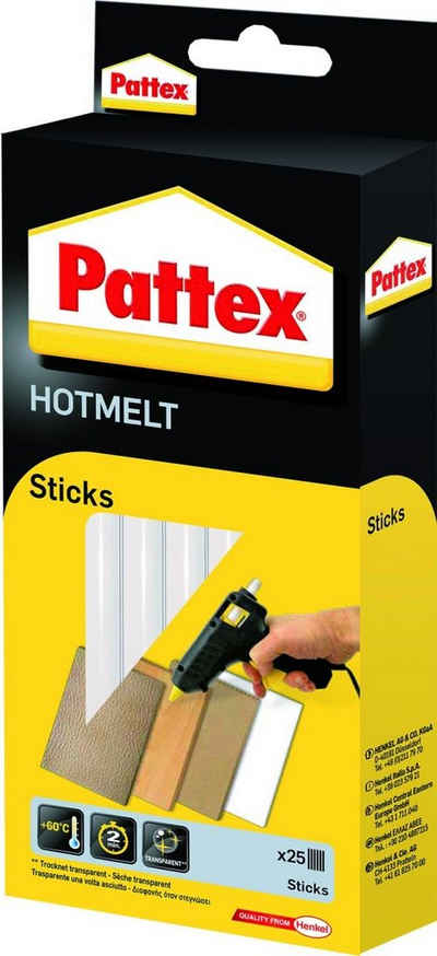 Pattex Heißklebepistole Pattex Holtmelt Heißklebesticks transparent, 25