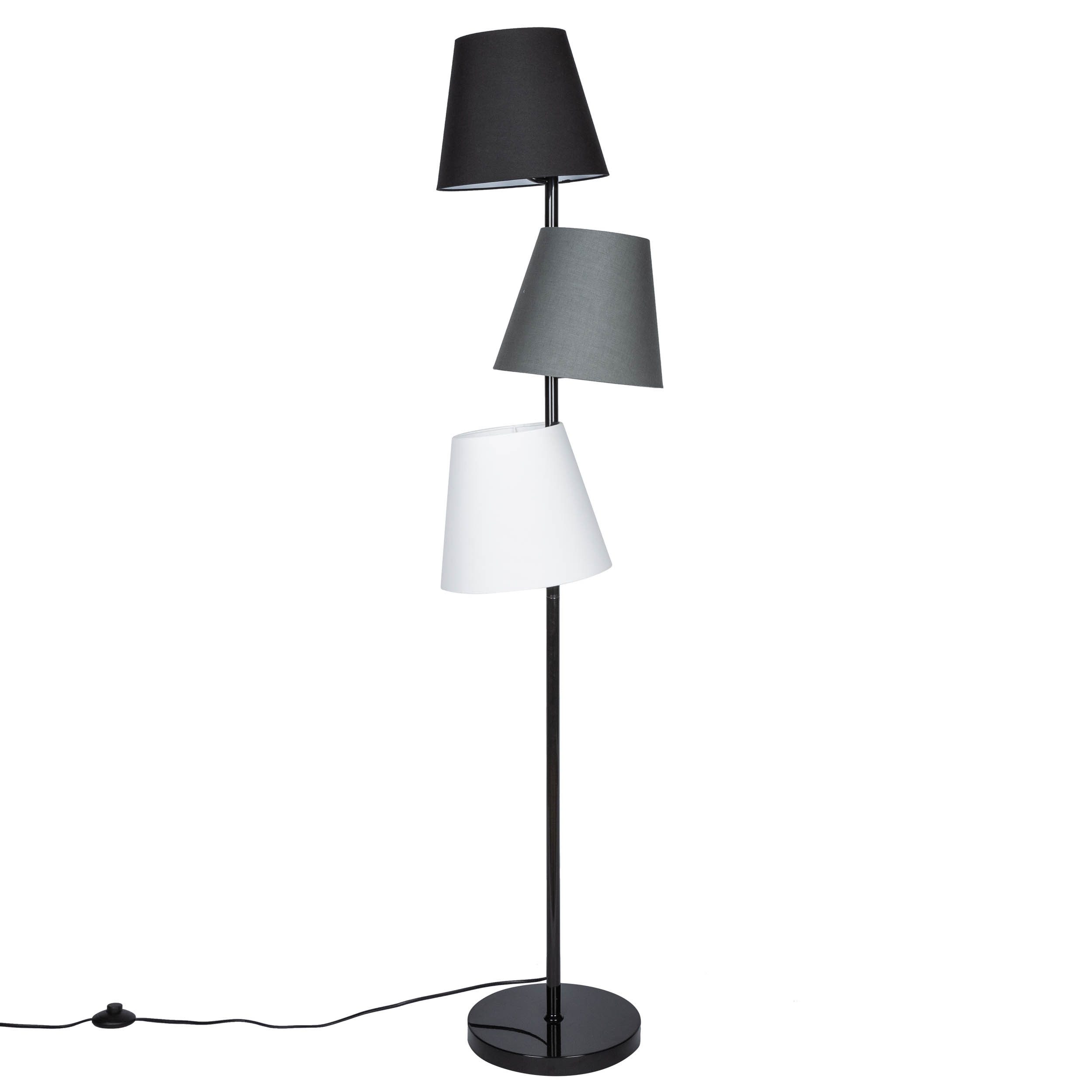 riess-ambiente Stehlampe LEVELS 163cm schwarz / grau, ohne Leuchtmittel, Re günstig online kaufen