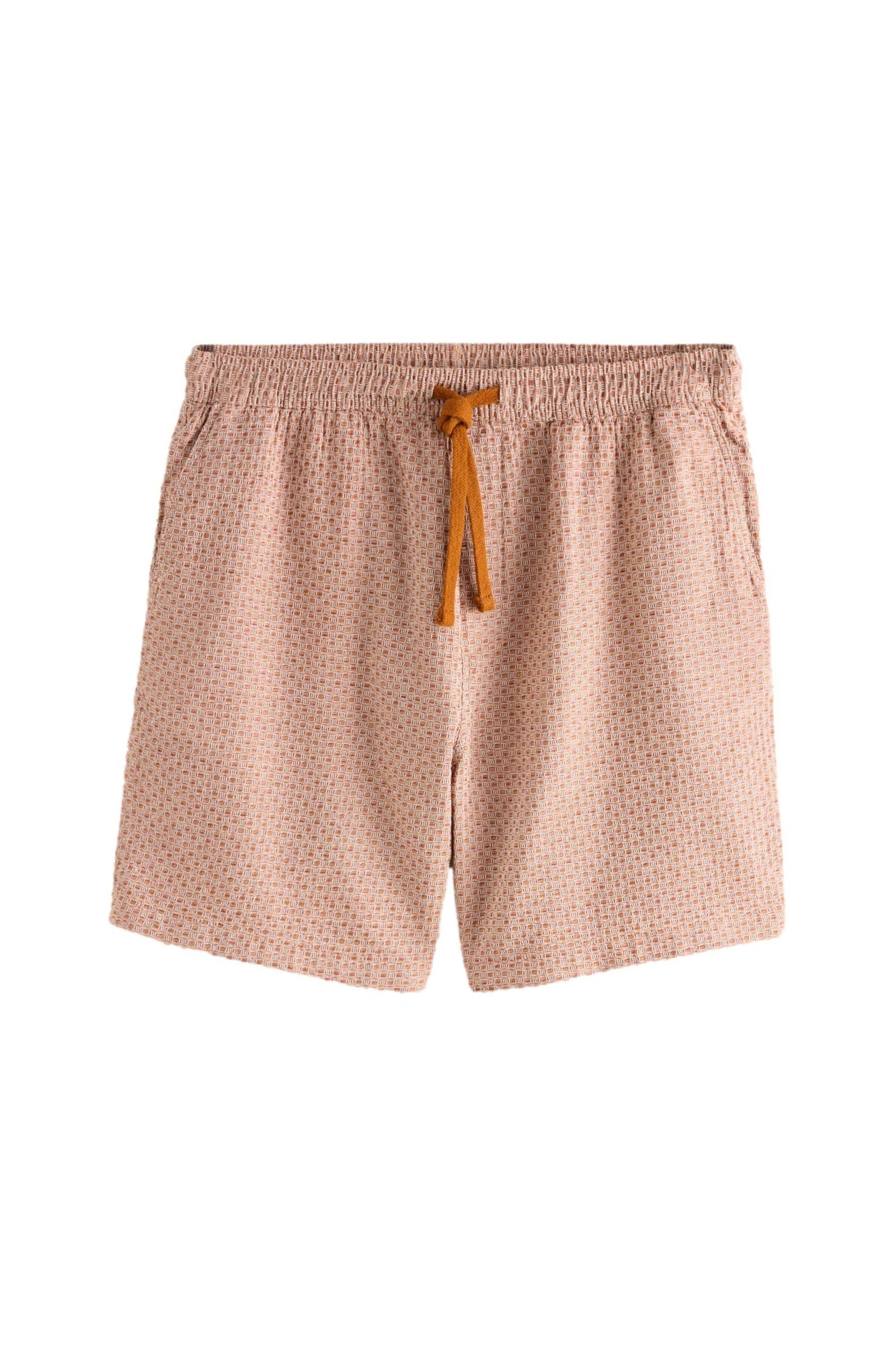 Shorts Shorts mit Waffelstruktur und Kordelzug