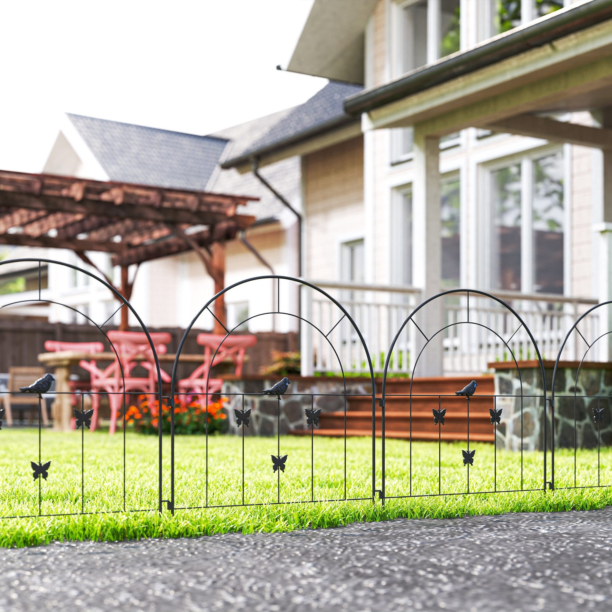Outsunny Gartenzaun 300 cm x 70 günstig online kaufen