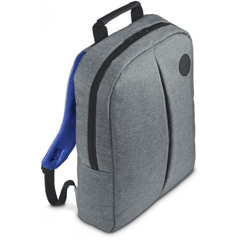 Hama Notebook-Rucksack 00217273 Laptop-Rucksack Genua Rucksack grau (Geeignet für Laptops bis 15,6)