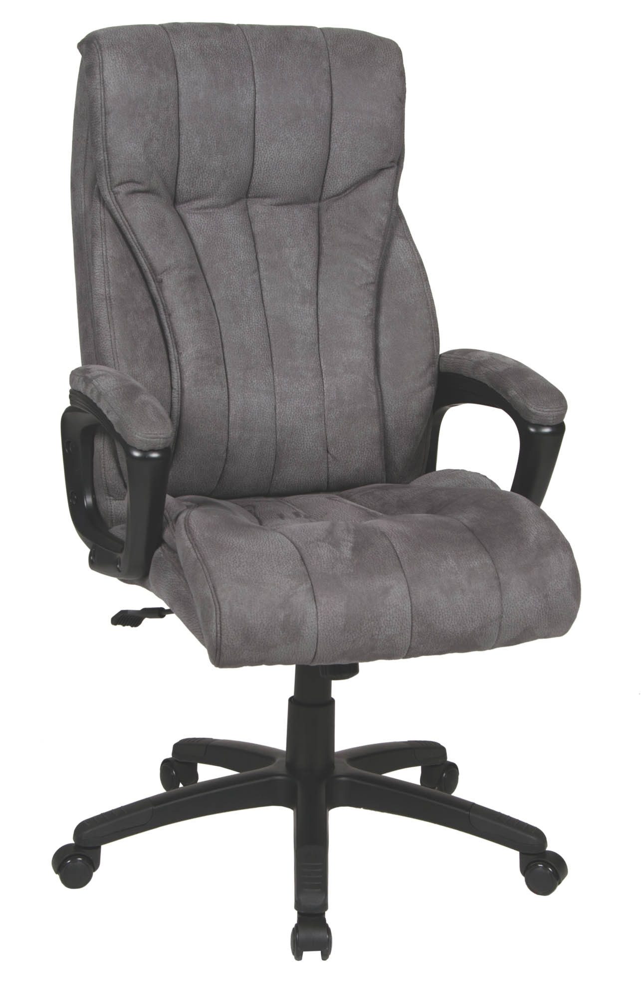 Duo Collection Chefsessel John, 150kg, grau, Mikrofaser - 68x111x68cm (BxHxT)