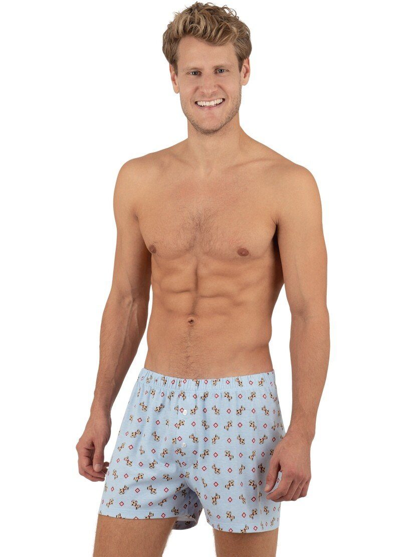 Trigema Boxershorts TRIGEMA Boxershorts mit lustigem Hunde-Muster