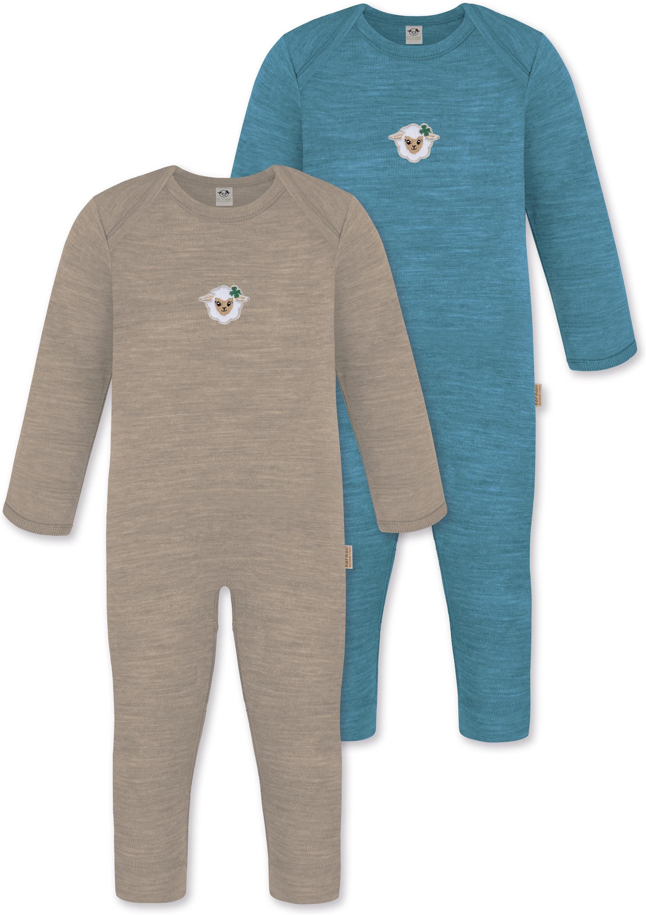 Langarmwickelbody 2er Pack Baby Merino Strampler Waverly