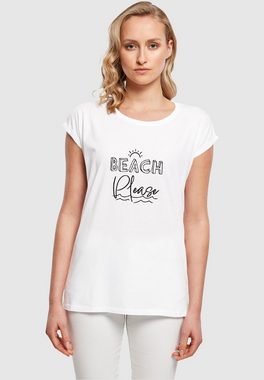 Merchcode T-Shirt Merchcode Damen Ladies Beach Please Extended Shoulder Tee (1-tlg)