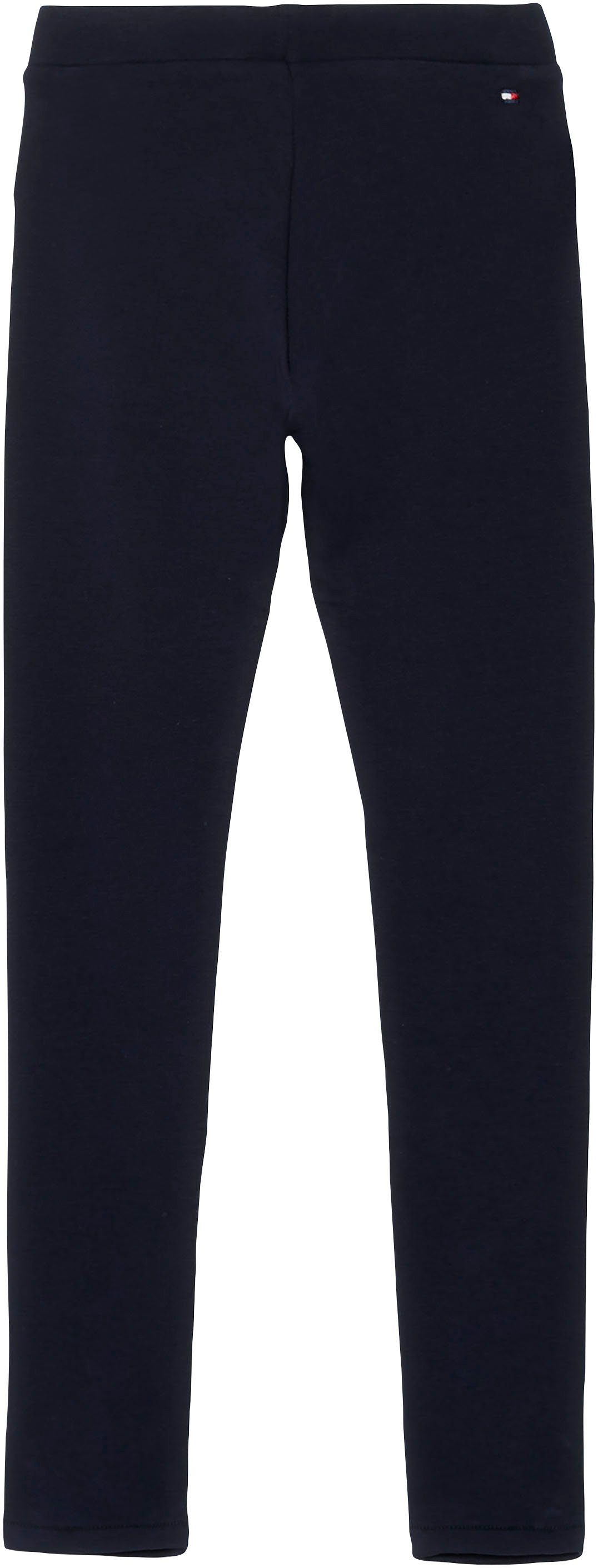 Tommy MONOTYPE Hilfger Logo-Schriftzug mit Leggings silberfarbenem Hilfiger LEGGING