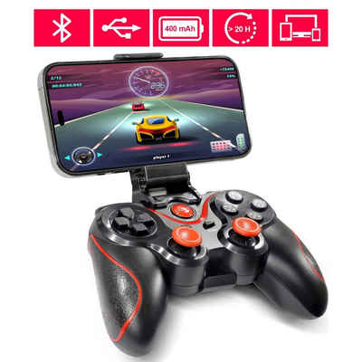 EAXUS Bluetooth Gamepad für Fire TV, Smartphone, Android, Google TV & Co. Controller (inkl. Smartphone-Halterung, Auch für Cloud Gaming, Handy & VR)