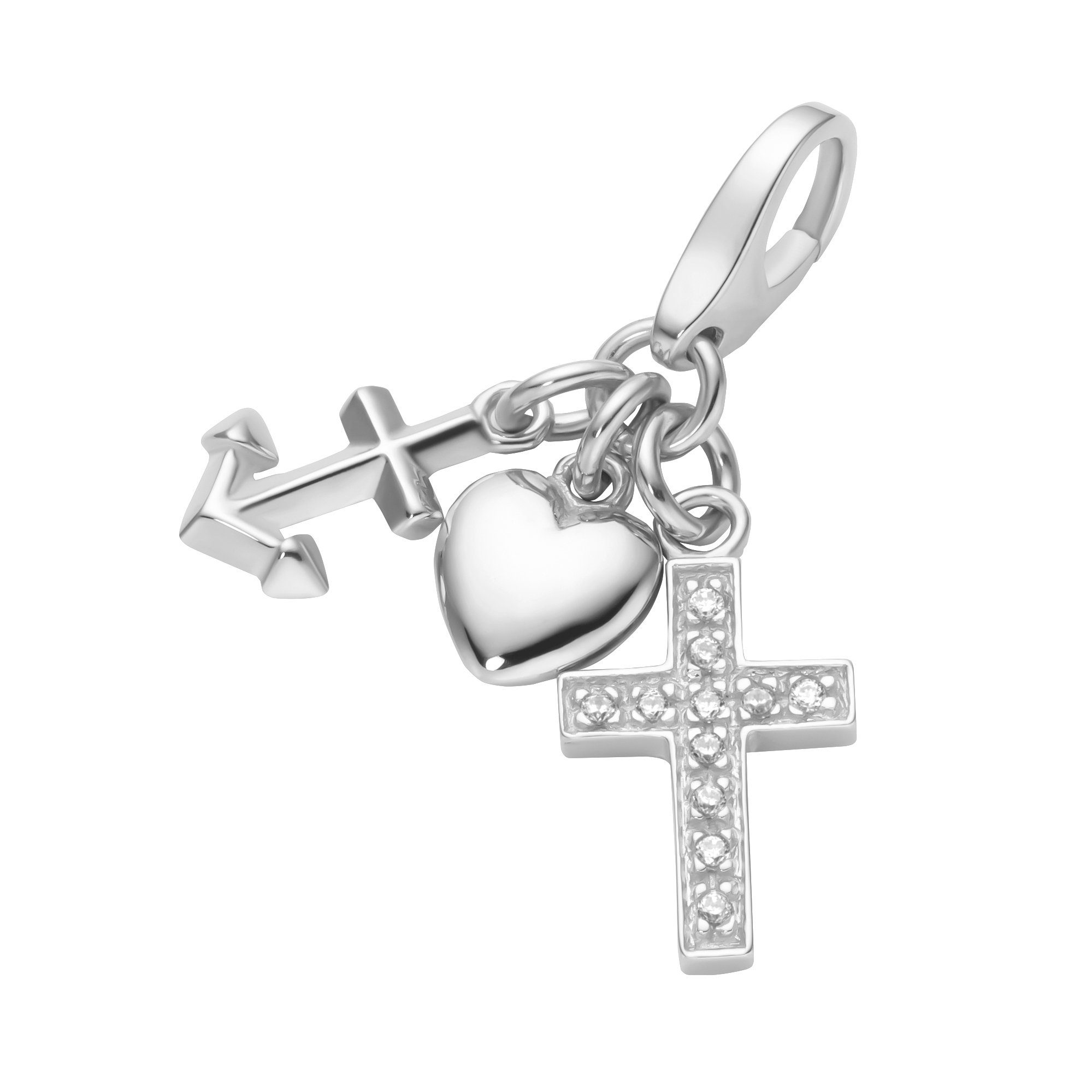 Charm-Einhänger Glaube Liebe Hoffnung, Silber 925