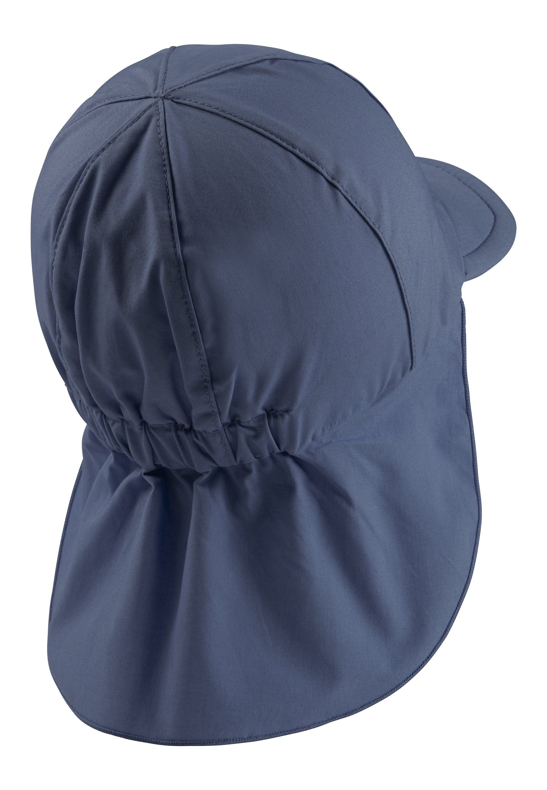 Sterntaler® Schirmmütze 50+ Schirmmütze mit Nackenschutz uni (1-St) Kinderhut aus UV-Popeline mit Bindeband und UV-Schutz 50+