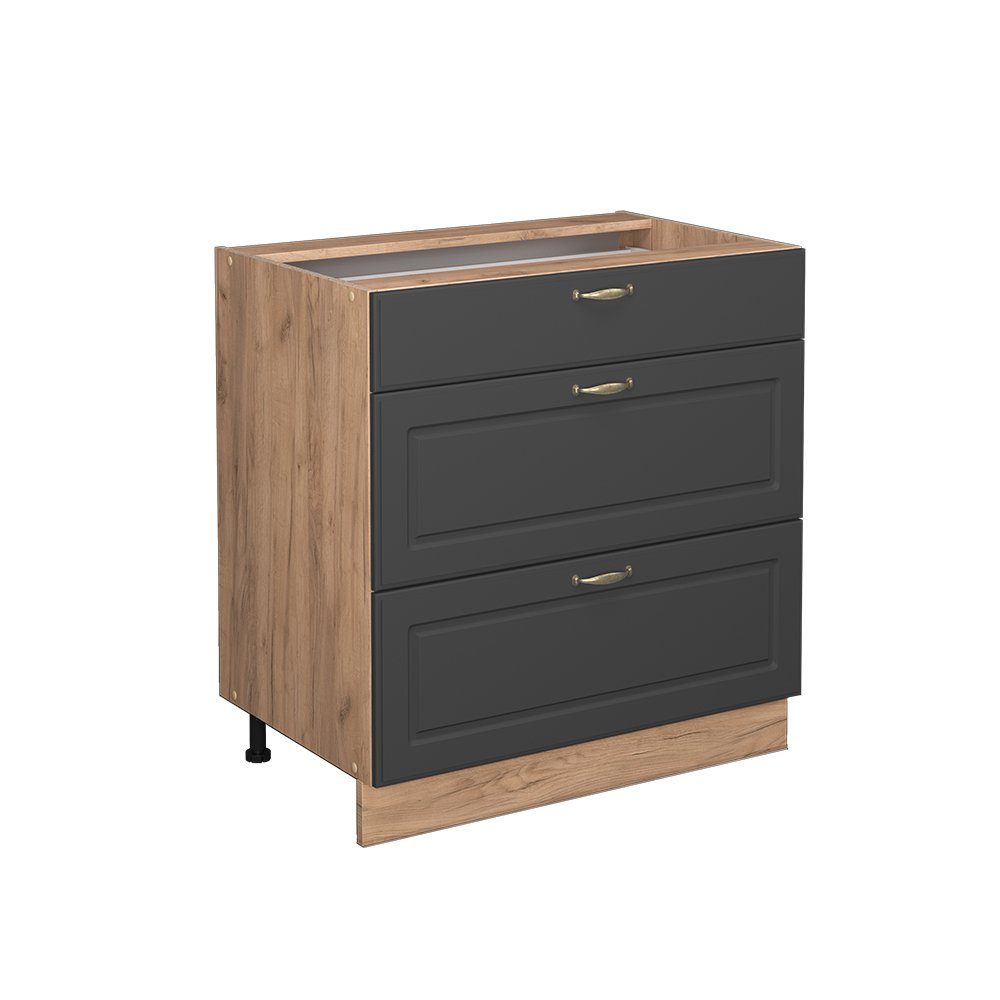 Vicco Unterschrank Fame-Line Anthrazit-Gold/Eiche 80cm, ohne günstig online kaufen