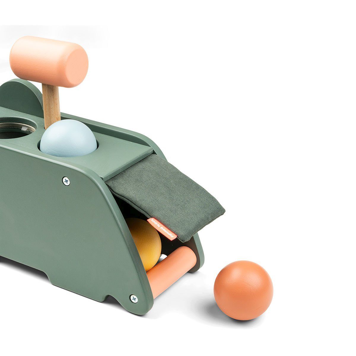 Done by Deer Klopfbank Klopfspiel Croco Hammerspiel Kugeln Holzspielzeug Lernspiel