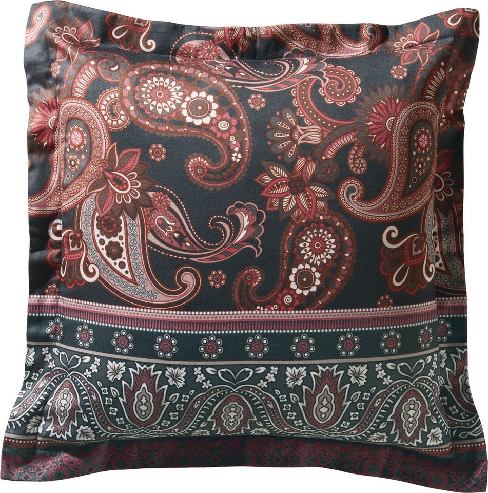 Erwin Müller Kissenbezug Kuschelkissenbezug, Mako-Satin Paisley/Ranke