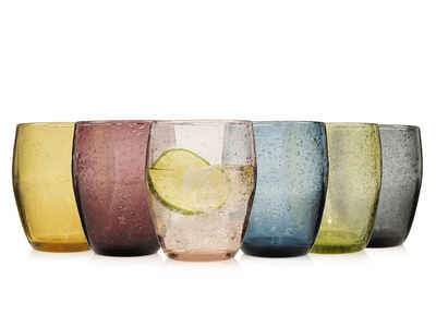 SÄNGER Gläser-Set »London Trinkgläser Set«, Glas, 250 ml, spülmaschinengeeignet, Tropfstruktur