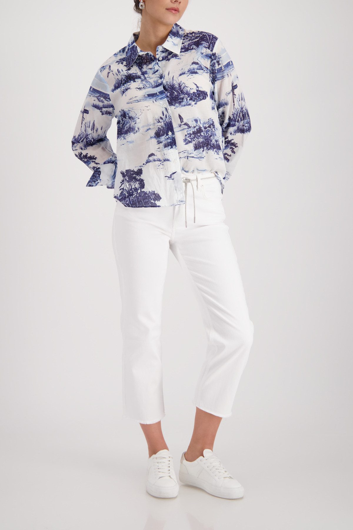 Monari 7/8-Hose Regular fit mit Kordelgürtel