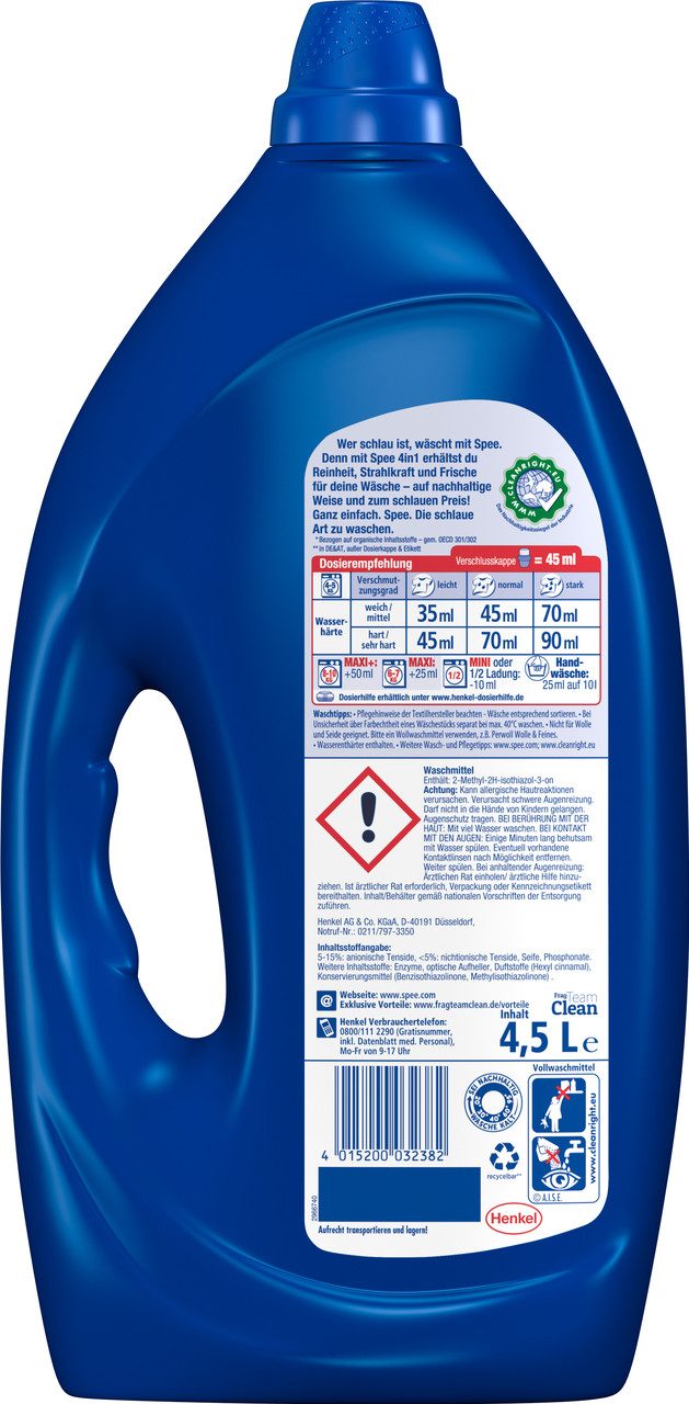 Spee Spee Aktiv Gel 100WL & WC FRISCH Spa Momente Harmonie 50g Vollwaschmittel (Spar-Pack, [2-St. Flüssigwaschmittel & Toilettenstein für Reinheit & Sauberkeit)