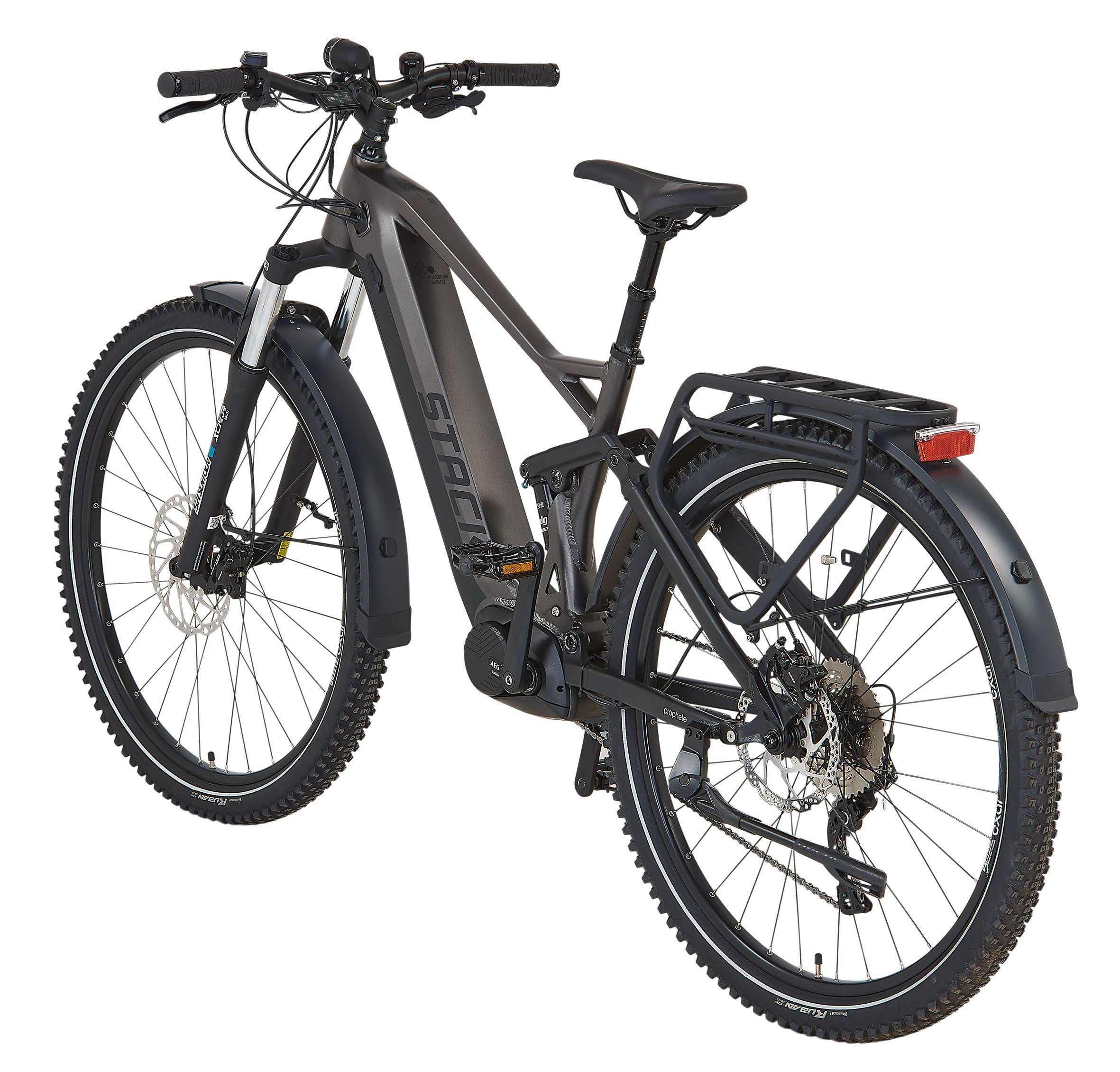 Prophete E-Bike ATB Stack 5.8, 10 Gang Shimano Deore Schaltwerk, Kettenschaltung, Mittelmotor, 720 Wh, Pedelec, Elektrofahrrad für Herren
