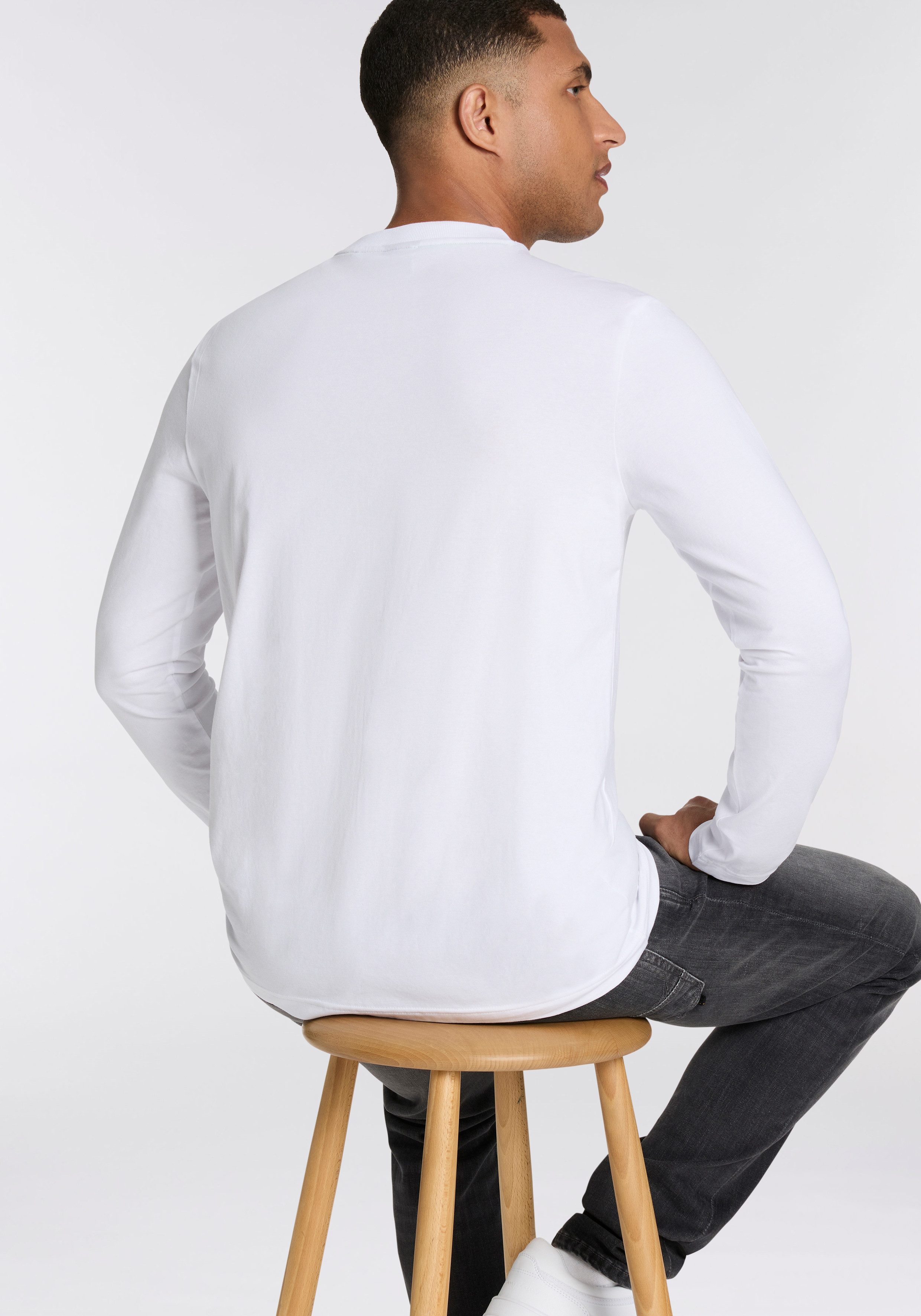 BOSS GREEN Langarmshirt Tee Long mit Rundhalsausschnitt günstig online kaufen