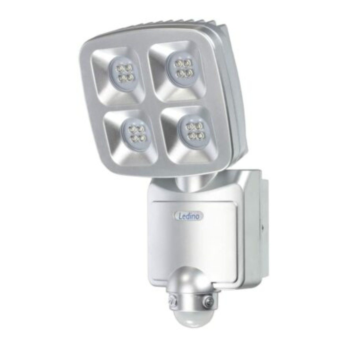Ledino LED-Leuchte LEDINO LED Außenstrahler Tegel 36 W mit IR Sensor Silber IP54, Fluter 36W Außen Strahler Wand Leuchte Wandlampe